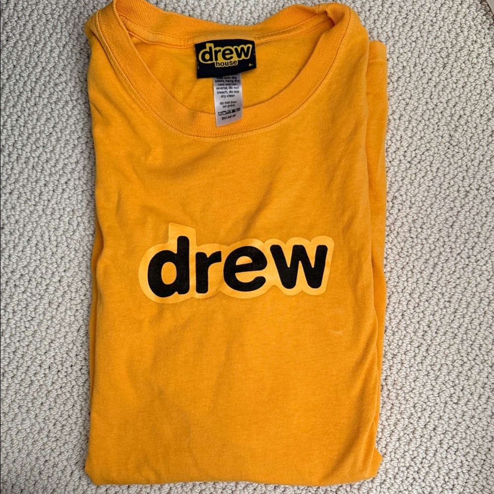Drew House short sleeve yellow tee Large
